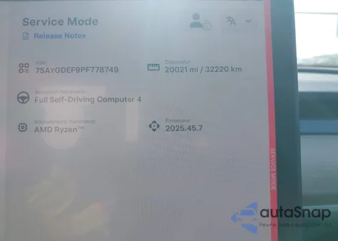 2023 Tesla Model Y Performance Dual Motor All-Wheel Drive z USA, uszkodzony, nr VIN 7SAYGDEF9PF778749